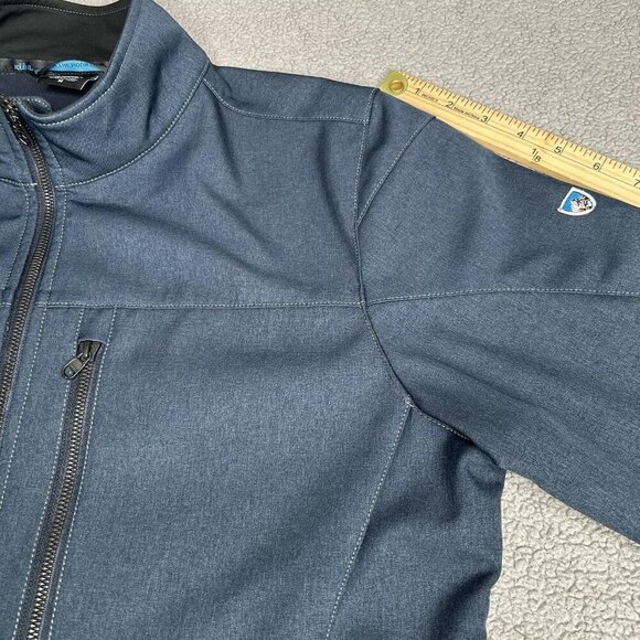 Kuhl Jacket Mens Medium Blue Softshell Full Zip Performance Outdoor Coat Hiking - Picture 11 of 15